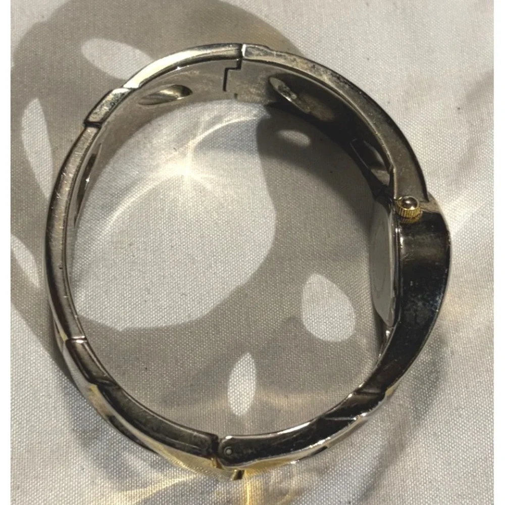 Women's Persona Two Tone Silver Gold Tone Link Bracelet Watch Oval Face‎